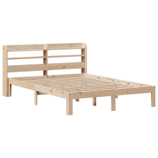 vidaXL tömör fenyőfa ágykeret fejtámlával 135 x 190 cm (3306778) ágy és ágykellék