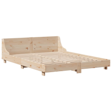 vidaXL tömör fenyőfa ágykeret fejtámlával 140 x 190 cm (850740) ágy és ágykellék