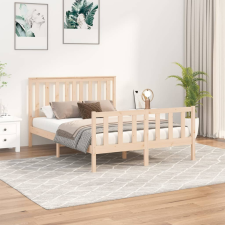 vidaXL tömör fenyőfa ágykeret fejtámlával 140 x 200 cm ágy és ágykellék
