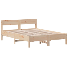 vidaXL tömör fenyőfa ágykeret fejtámlával 160 x 200 cm (842742) ágy és ágykellék