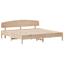 vidaXL tömör fenyőfa ágykeret fejtámlával 200 x 200 cm (3207193) ágy és ágykellék