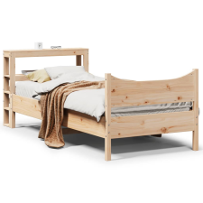 vidaXL tömör fenyőfa ágykeret fejtámlával 75 x 190 cm ágy és ágykellék