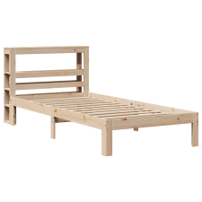vidaXL tömör fenyőfa ágykeret fejtámlával 75 x 190 cm (3306031) ágy és ágykellék