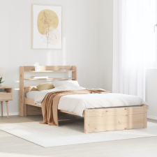 vidaXL tömör fenyőfa ágykeret fejtámlával 90 x 190 cm ágy és ágykellék