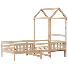vidaXL tömör fenyőfa ágykeret tetővel 80 x 200 cm ágy és ágykellék
