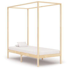 vidaXL tömör fenyőfa baldachinos ágykeret 90 x 200 cm ágy és ágykellék