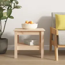 vidaXL tömör fenyőfa dohányzóasztal 45 x 45 x 40 cm bútor