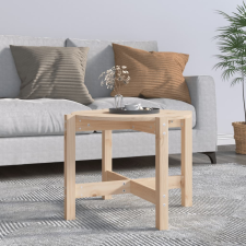 vidaXL tömör fenyőfa dohányzóasztal Ø 62,5 x 45 cm bútor
