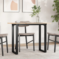 vidaXL tömör fenyőfa és öntöttvas étkezőasztal O-vázzal 100x50x75 cm bútor