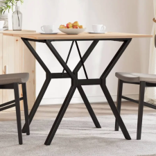 vidaXL tömör fenyőfa és öntöttvas étkezőasztal Y-vázzal 90x90x75 cm bútor