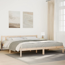 vidaXL tömör fenyőfa extra hosszú ágykeret matrac nélkül 200 x 220 cm ágy és ágykellék