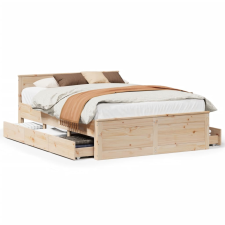 vidaXL tömör fenyőfa fejtámlás ágykeret matrac nélkül 140 x 200 cm (3308765) ágy és ágykellék