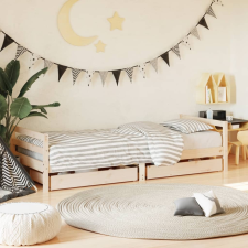 vidaXL tömör fenyőfa gyerekágy keret fiókkal 90x190 cm ágy és ágykellék