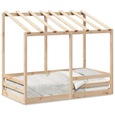 vidaXL tömör fenyőfa gyerekágy tetővel 80 x 160 cm gyermekágy