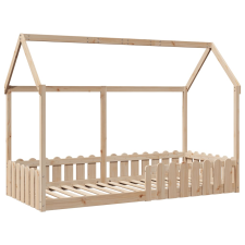 vidaXL tömör fenyőfa házikó gyerekágykeret 90 x 190 cm (850692) ágy és ágykellék