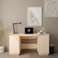 vidaXL tömör fenyőfa íróasztal 140 x 50 x 75 cm íróasztal