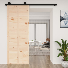vidaXL tömör fenyőfa istálló stílusú ajtó 80x1,8x214 cm építőanyag