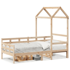 vidaXL tömör fenyőfa kanapéágy tetővel 90 x 190 cm ágy és ágykellék