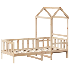 vidaXL tömör fenyőfa kanapéágy tetővel 90 x 190 cm ágy és ágykellék