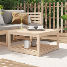 vidaXL tömör fenyőfa kerti asztal 82,5x82,5x45 cm kerti bútor