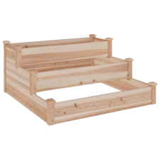 vidaXL tömör fenyőfa kerti magaságyás béléssel 240x120x56 cm (364304) kerti tárolás