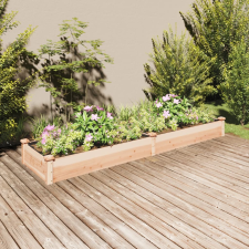 vidaXL tömör fenyőfa kerti magaságyás béléssel 240x60x25 cm kerti tárolás