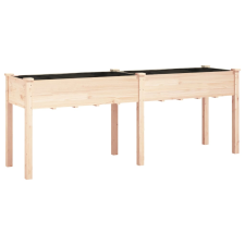 vidaXL tömör fenyőfa kerti ültetőláda béléssel 203x53x76 cm (364239) kerti tárolás