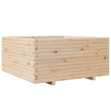 vidaXL tömör fenyőfa kerti virágláda 100 x 100 x 49,5 cm kerti tárolás
