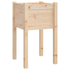 vidaXL tömör fenyőfa kerti virágtartó 50 x 50 x 70 cm (810799) kerti tárolás