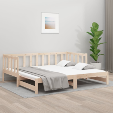 vidaXL tömör fenyőfa kihúzható kanapéágy 2 x (80 x 200) cm ágy és ágykellék