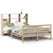 vidaXL tömör fenyőfa könyvespolcos ágy matrac nélkül 120 x 190 cm (3321887) ágy és ágykellék