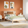vidaXL tömör fenyőfa könyvespolcos ágy matrac nélkül 135 x 190 cm