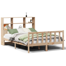 vidaXL tömör fenyőfa könyvespolcos ágy matrac nélkül 140 x 200 cm (3321704) ágy és ágykellék