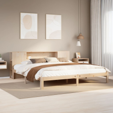 vidaXL tömör fenyőfa könyvespolcos ágy matrac nélkül 180 x 200 cm ágy és ágykellék