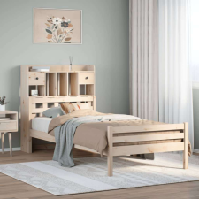 vidaXL tömör fenyőfa könyvespolcos ágy matrac nélkül 75 x 190 cm ágy és ágykellék