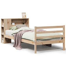 vidaXL tömör fenyőfa könyvespolcos ágy matrac nélkül 75 x 190 cm (3321871) ágy és ágykellék