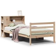 vidaXL tömör fenyőfa könyvespolcos ágy matrac nélkül 75 x 190 cm (3322213) ágy és ágykellék