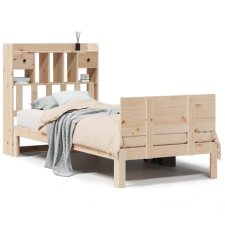 vidaXL tömör fenyőfa könyvespolcos ágy matrac nélkül 90 x 190 cm (3322678) ágy és ágykellék