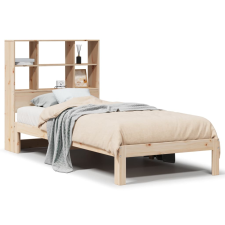 vidaXL tömör fenyőfa könyvespolcos ágy matrac nélkül 90 x 200 cm (3322556) ágy és ágykellék