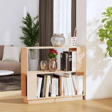 vidaXL tömör fenyőfa könyvszekrény/térelválasztó 80 x 25 x 70 cm bútor