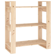 vidaXL tömör fenyőfa könyvszekrény/térelválasztó 80x35x91 cm (813899) bútor