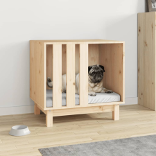 vidaXL tömör fenyőfa kutyaház 60 x 45 x 57 cm szállítóbox, fekhely kutyáknak