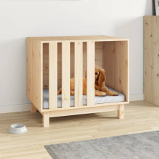 vidaXL tömör fenyőfa kutyaház 70 x 50 x 62 cm szállítóbox, fekhely kutyáknak