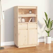 vidaXL tömör fenyőfa magasszekrény 60x40x116,5 cm bútor