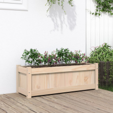 vidaXL tömör fenyőfa növénytartó 90x31x31 cm kerti tárolás