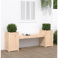 vidaXL tömör fenyőfa növénytartó pad 180x36x63 cm kerti bútor