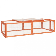 vidaXL tömör fenyőfa nyúlketrec 183 x 90 x 46,5 cm ketrec, szállítóbox rágcsálóknak