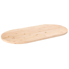 vidaXL tömör fenyőfa ovális asztallap 110x55x2,5 cm bútor