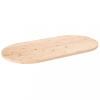 vidaXL tömör fenyőfa ovális asztallap 110x55x2,5 cm