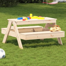 vidaXL tömör fenyőfa piknikasztal gyerekeknek 88 x 97 x 52 cm kerti bútor